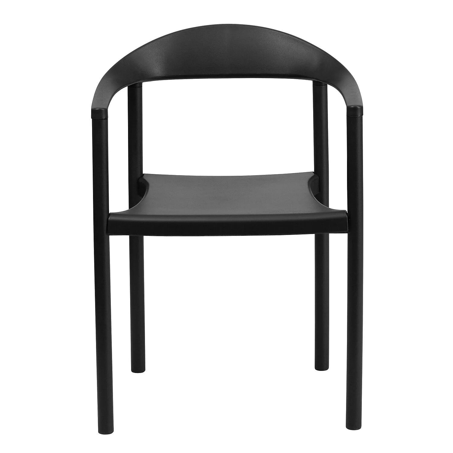 Black Plastic Cafe Stack Chair V269152