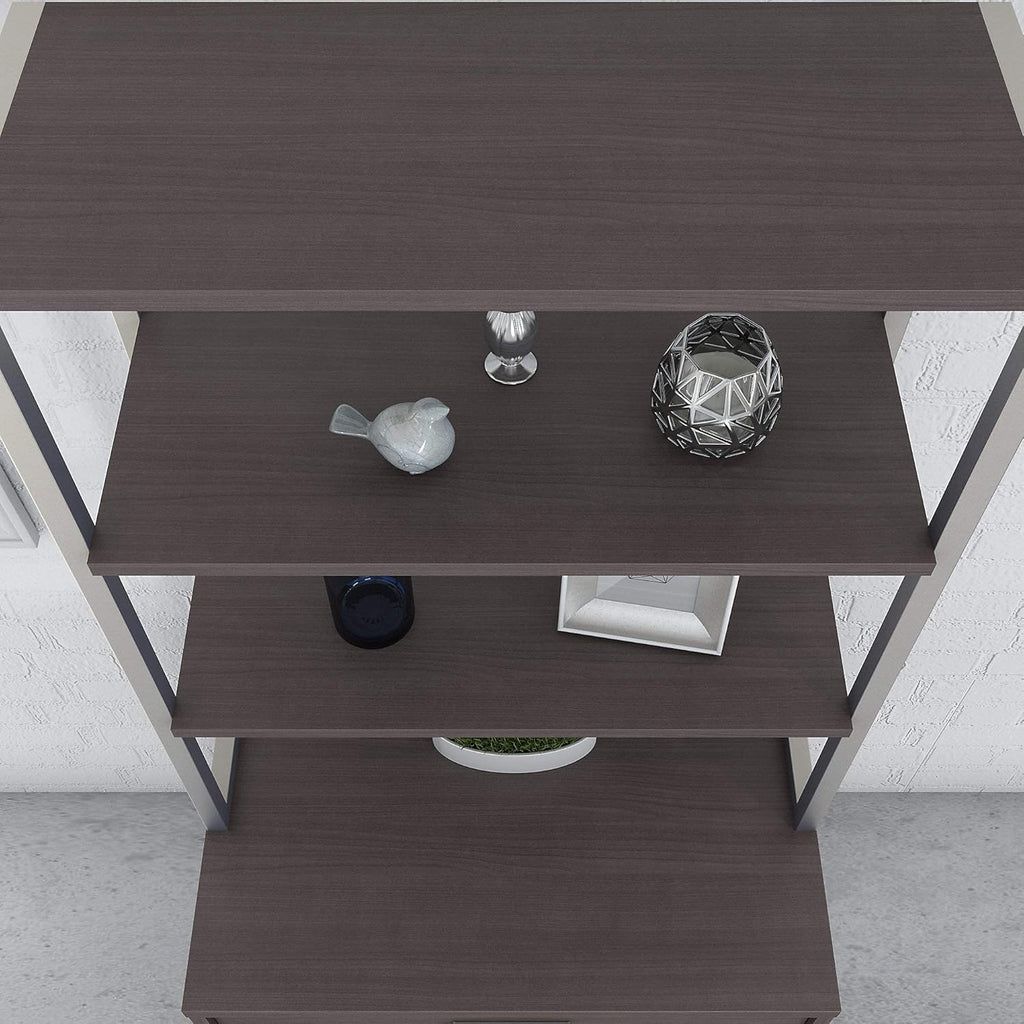 Storm Gray Bookcase Hutch V9987