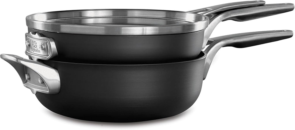 3-Piece Hard Anodized Nonstick Stack Cookware Set W67783