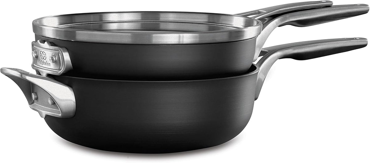 3-Piece Hard Anodized Nonstick Stack Cookware Set W67783