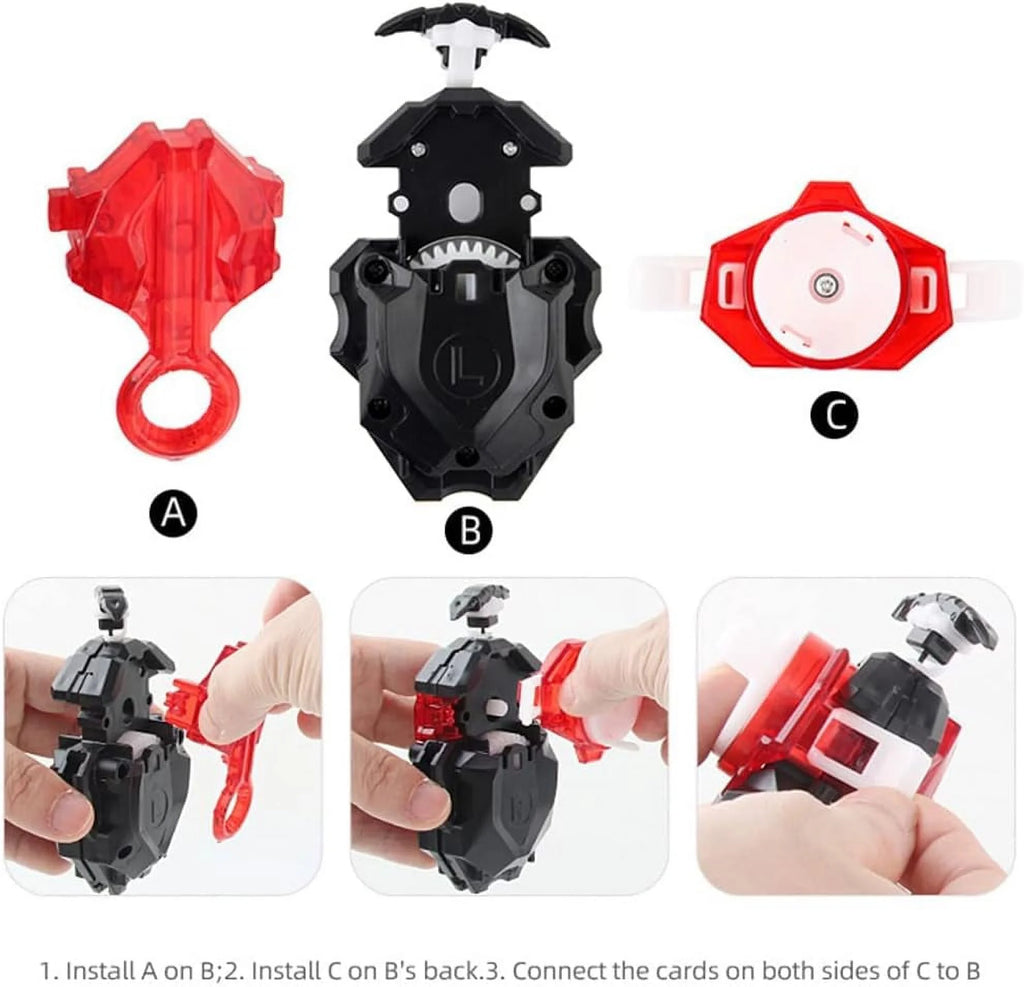 12 Pieces Bey Battling Top Blade Burst Gyro Toys with 4D Launcher Grip F170916
