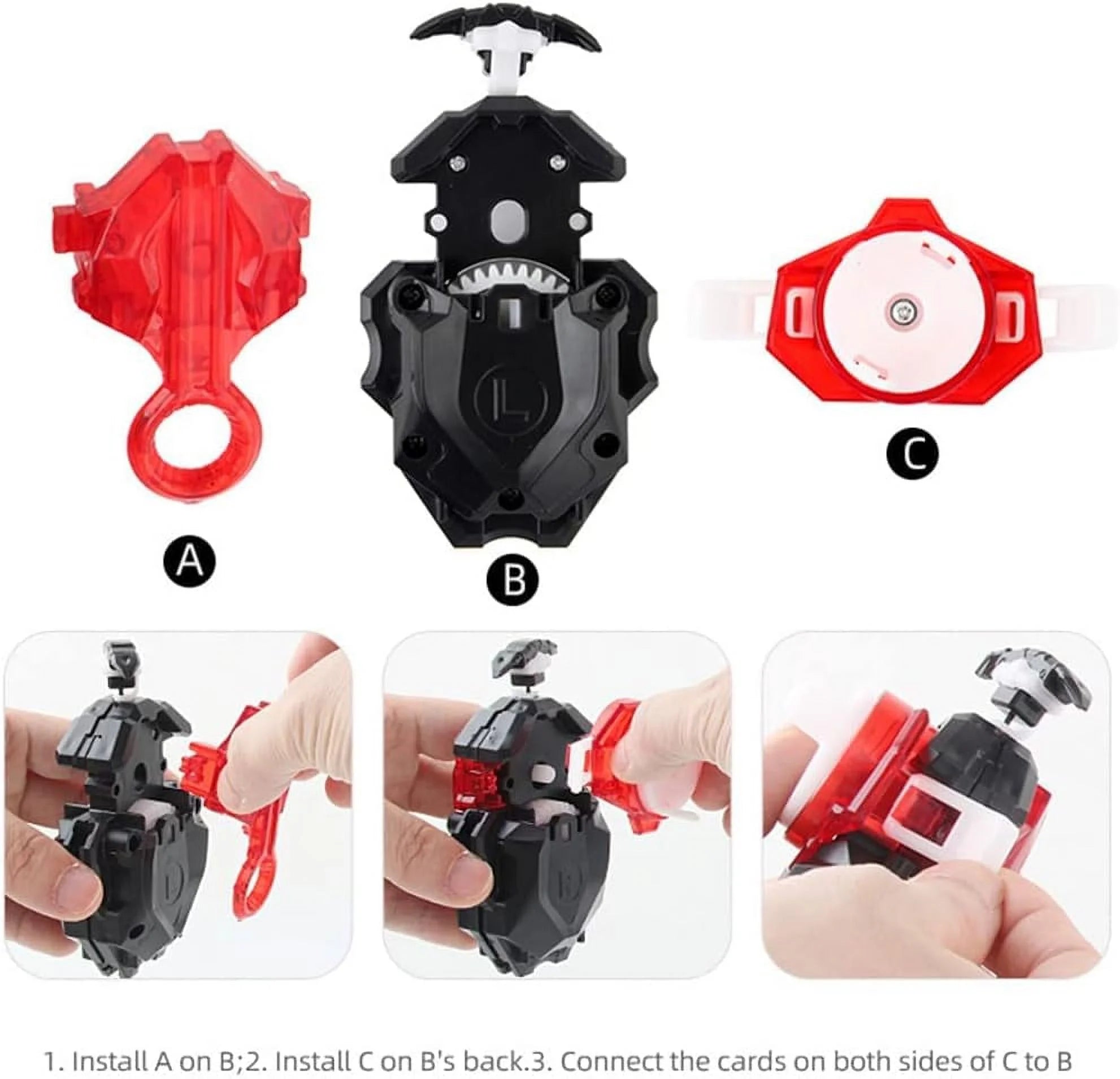 12 Pieces Bey Battling Top Blade Burst Gyro Toys with 4D Launcher Grip F170916