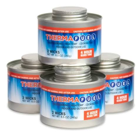 Set of 4 Stove with Therma Fuel (16Hrs) Wrench and Gloves 48 Hours (12 Cans) G838832