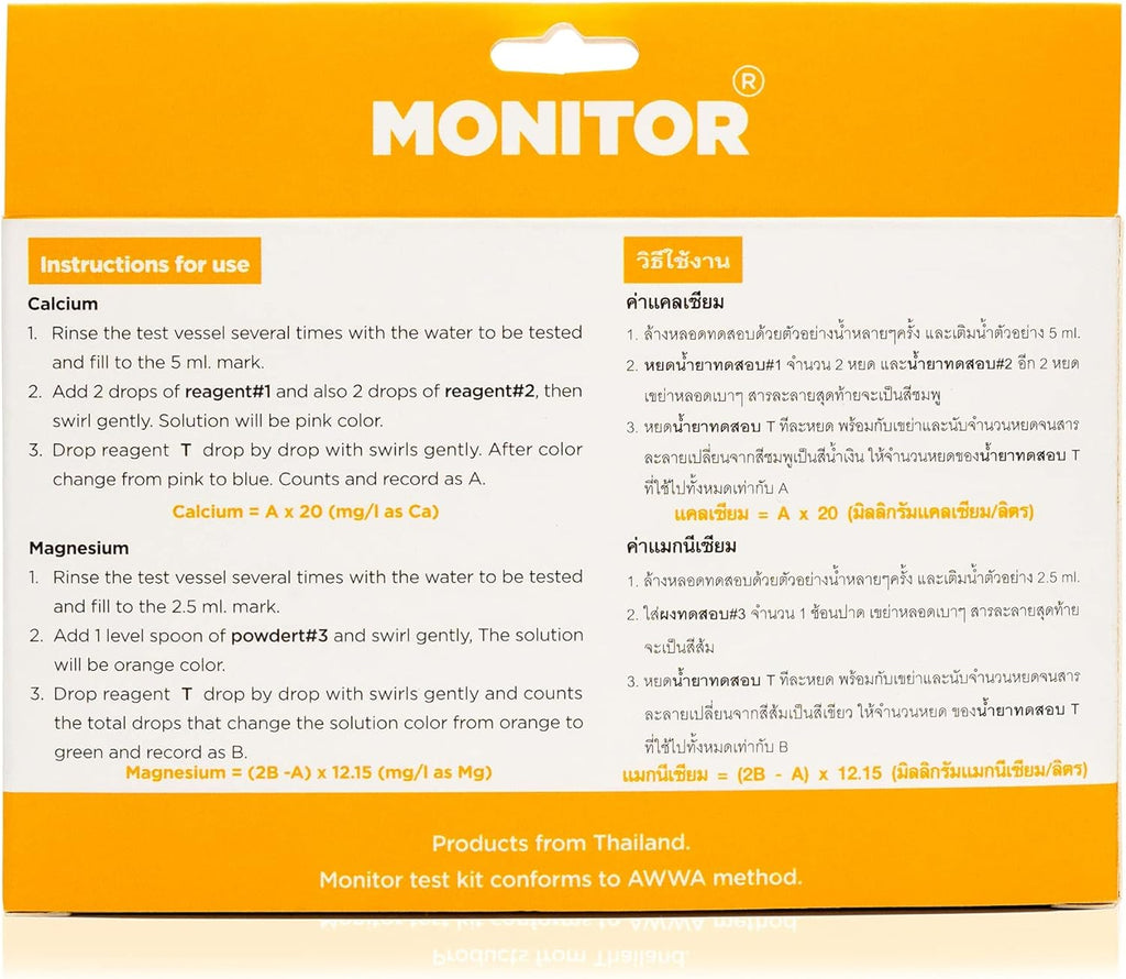 Monitor Calcium/Magnesium Low Salinity (0-5 PPT) Test KIT (120 Tests) Z313