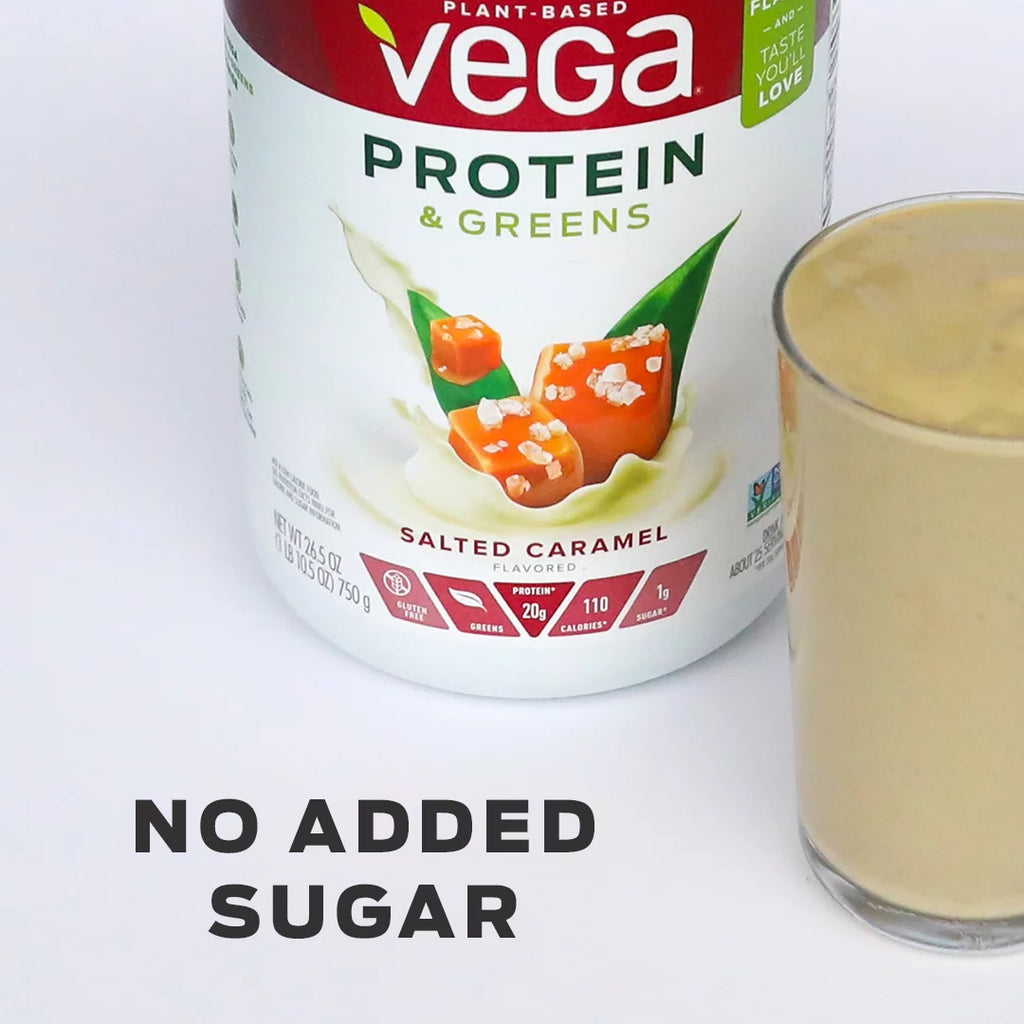 Salted Caramel Plant Protein & Greens Powder, 20g Protein, 1.1 Lb K393370