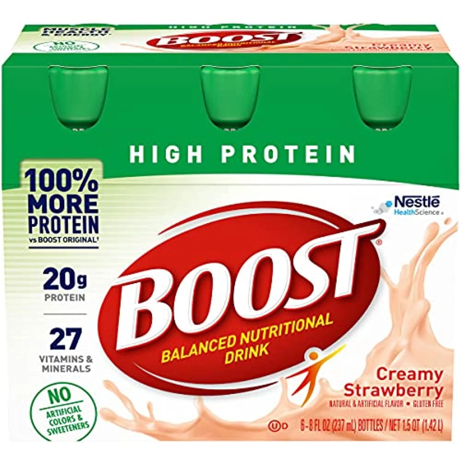 Creamy Strawberry 8 Fl Oz Bottles 6 Ct Pack Of 2 Nutritional Drink E244