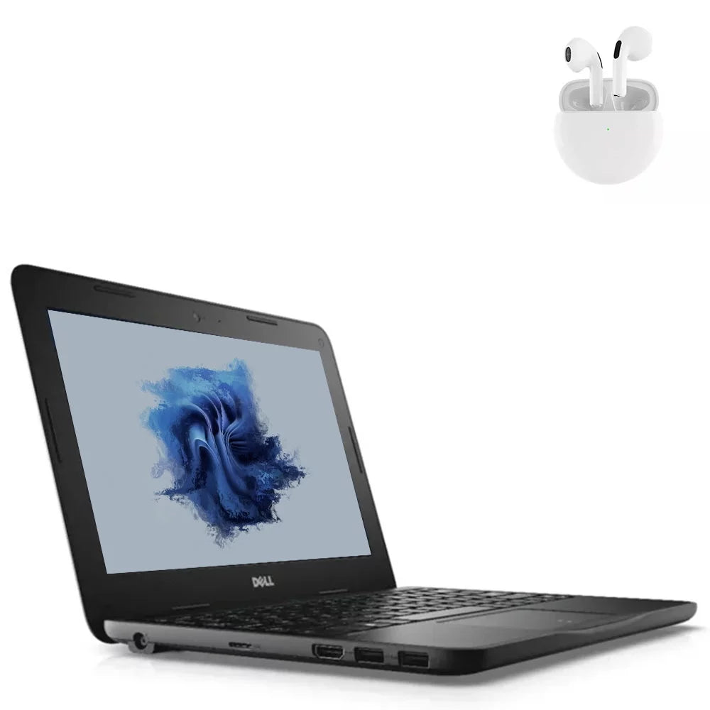 11.6" Laptop Computer Intel CPU 4GB RAM 128GB SSD Wi-Fi Webcam with Wireless Earbuds Windows 10 PC K772181