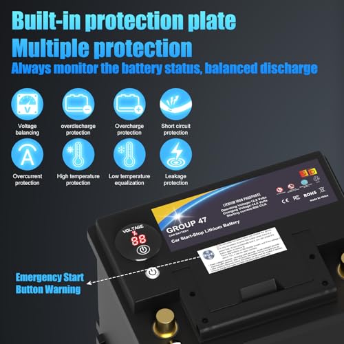 12.8V 576WH Group 47 LiFePO4 Automotive Battery W857391