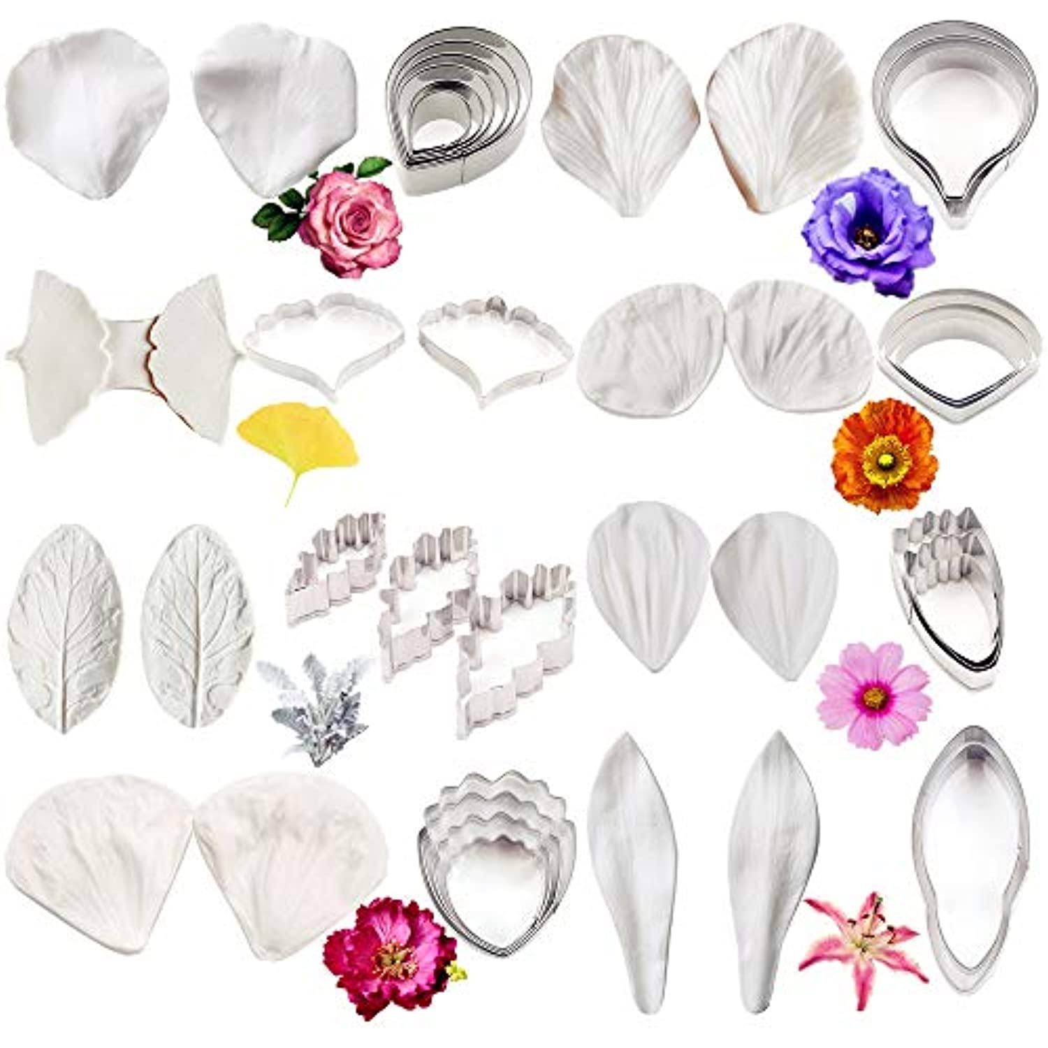 16 Set Stainless Steel Flower Cookie Cutter Set U974155