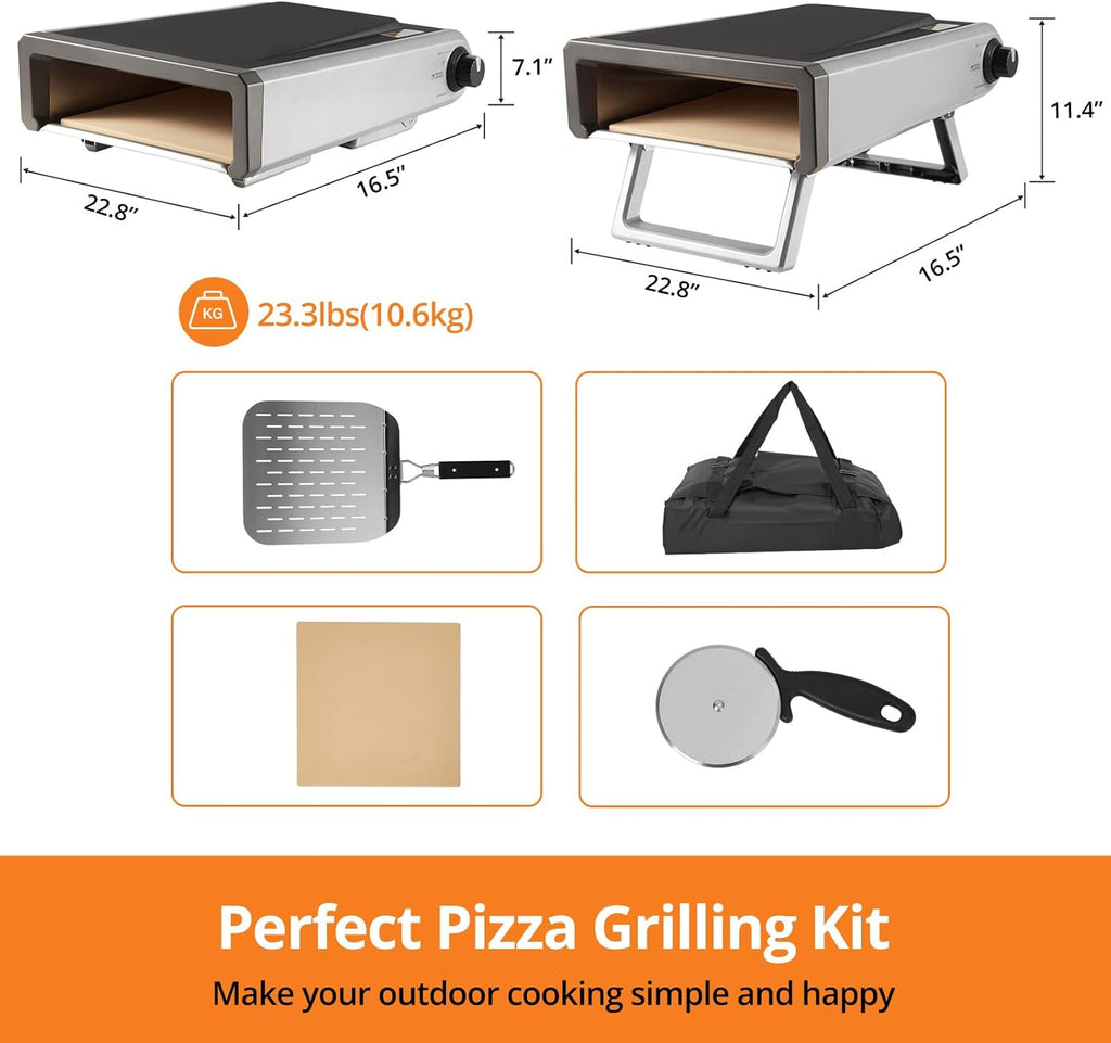 12" Stainless Steel Portable Pizza Oven P136499