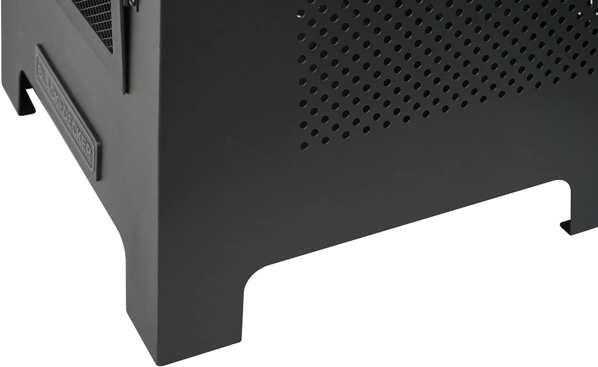 Black Steel Chiminea Fireplace with Poker C739350