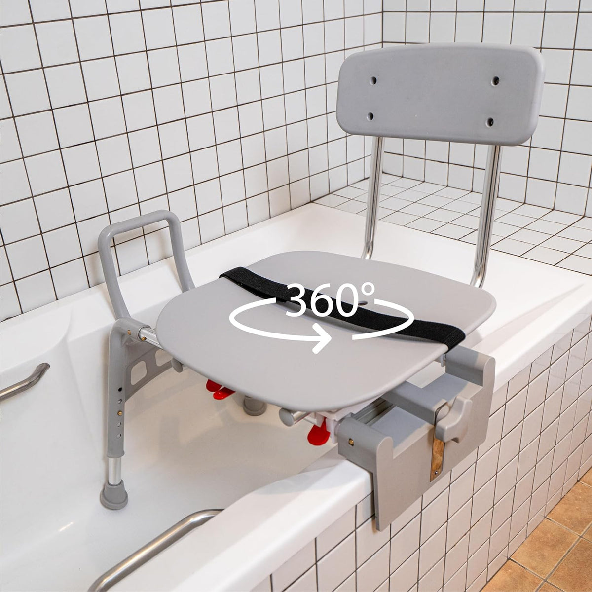 Tub-Mount Swivel Transfer Bench, 350 LBs Y61734