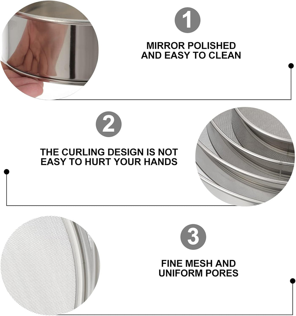 4pcs plastic flour sifter with Stainless steel Mesh R5743