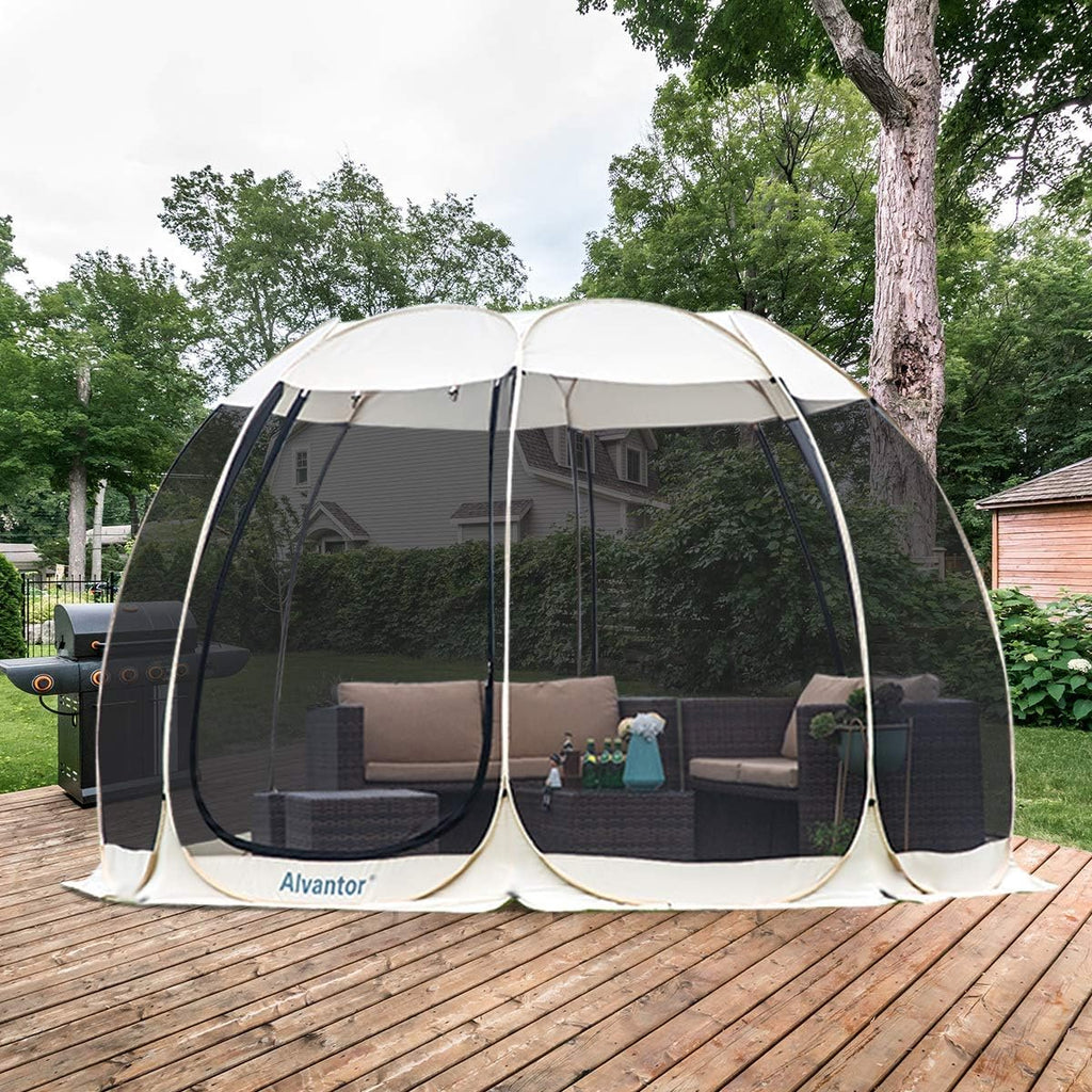 Beige 6'x6' Pop Up Screen House Tent C614611