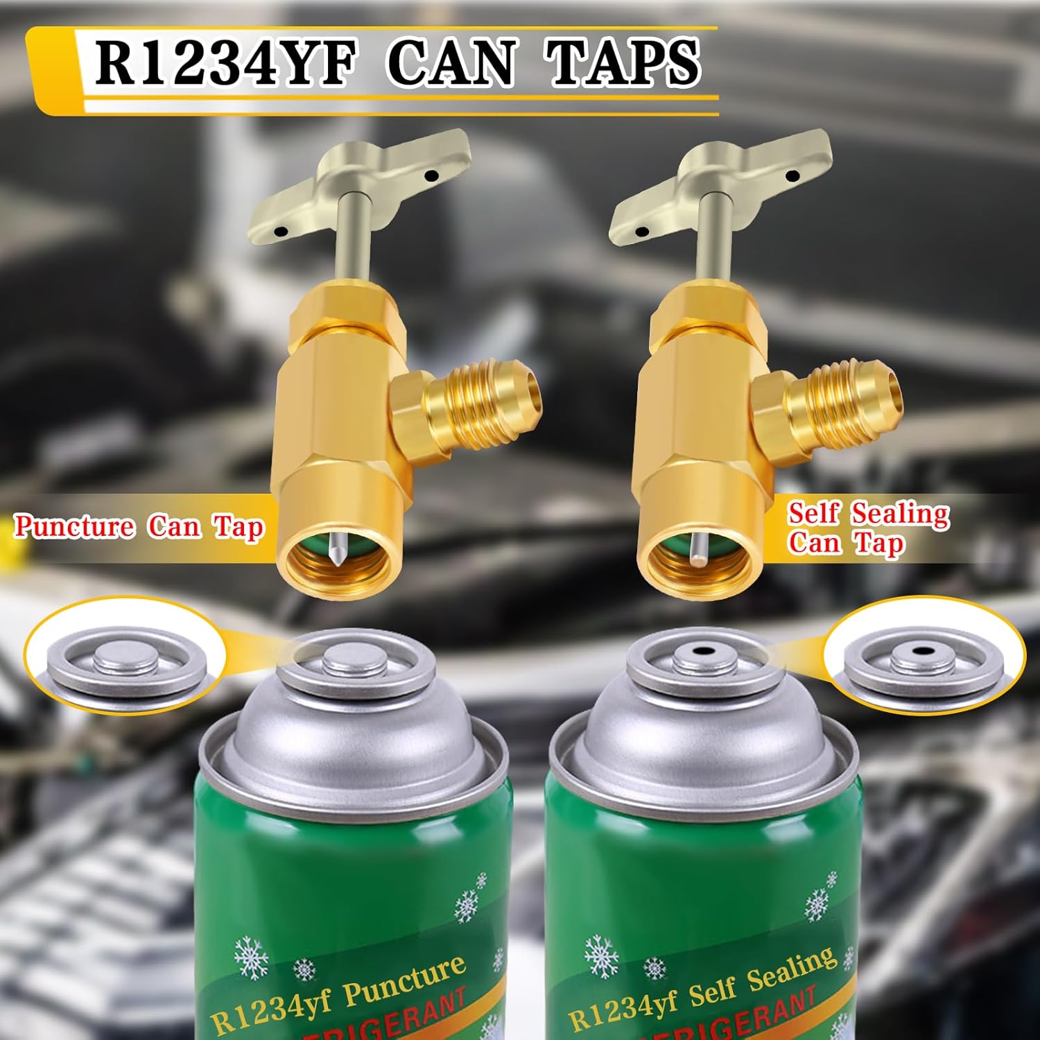 R1234YF Refrigerant Dispenser Set with Valve Core Removal Tool V828