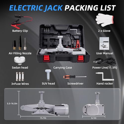 3T 12V Electric Car Jack V696