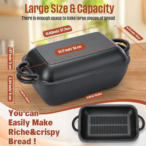 Pre-Seasoned 5.7QT Cast Iron Dutch Oven with Lid H39720