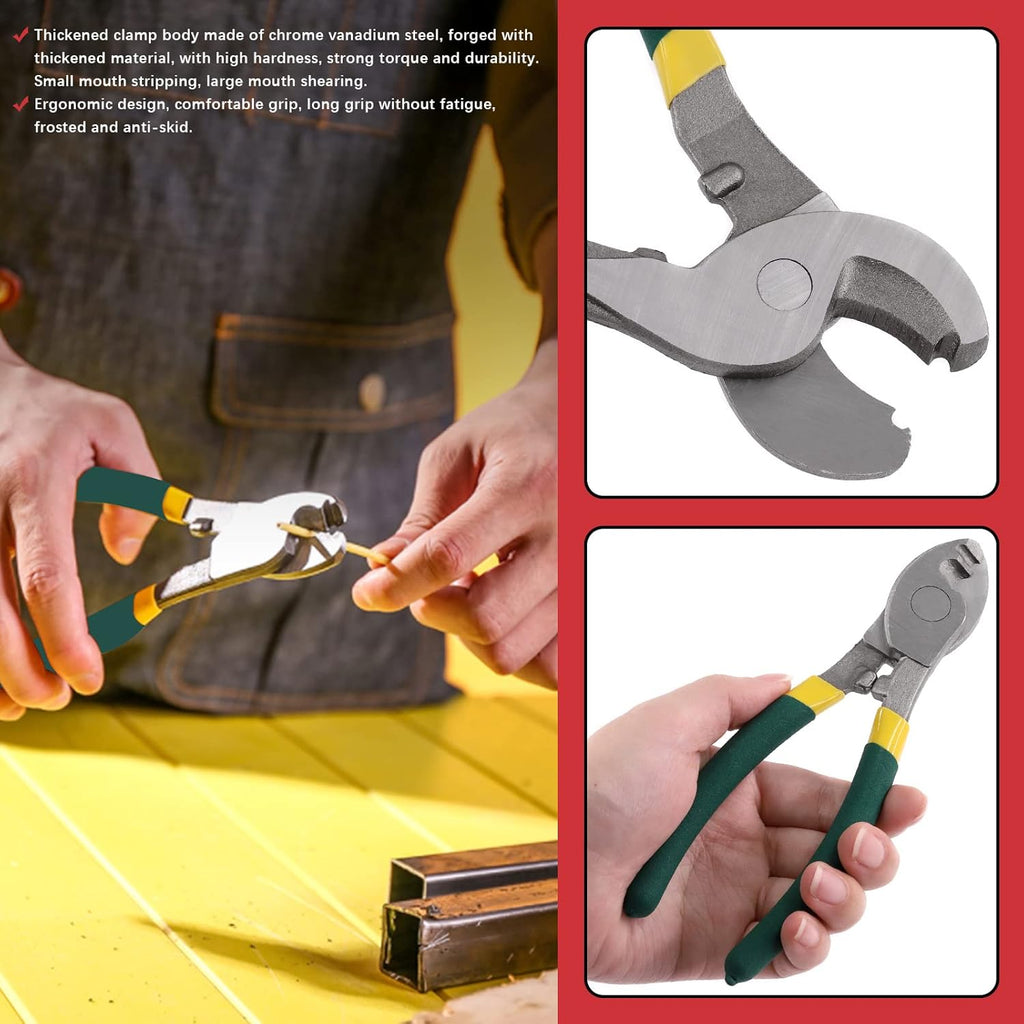 4Pcs 6 8 10 Inch Stainless Steel Cable Cutters with Storage Pouch K388