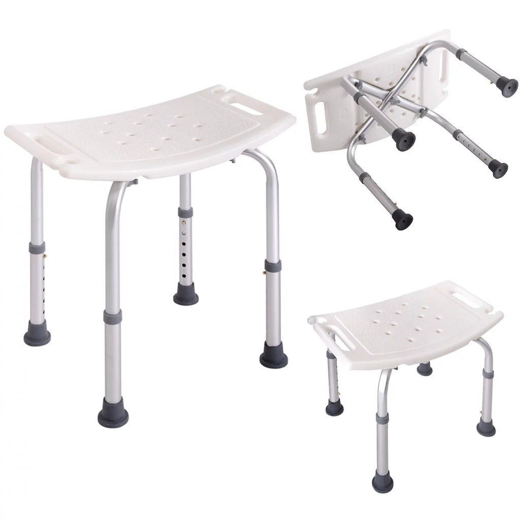 White 6 Adjustable Height Bath Shower Chair C52000