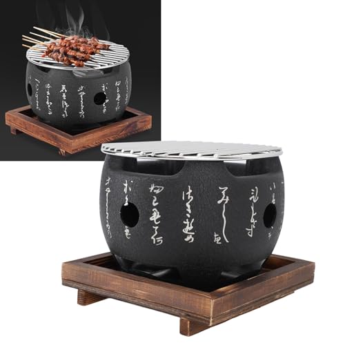 Mini Portable Round Aluminum Alloy Charcoal Hibachi Grill T977