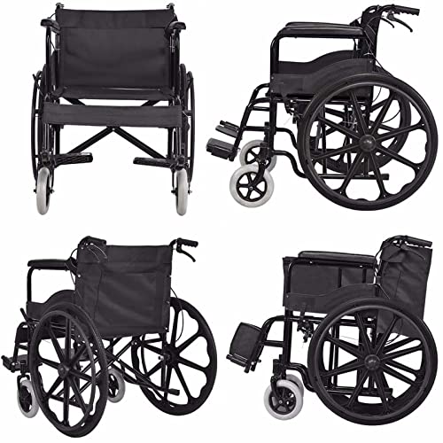 Extra-Wide Heavy Duty Bariatric Folding Wheelchair, 20" Wide Seat, Blue K89679