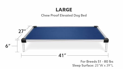 XX-Large 50"x33" Black Mesh Elevated Dog Bed S7470