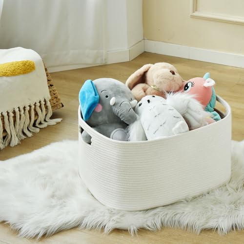 Rectangle Woven Cotton Rope Storage Basket B727