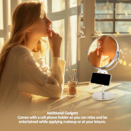 8" Rechargeable LED Lighted Magnifying Mirror with 3 Colors H349896