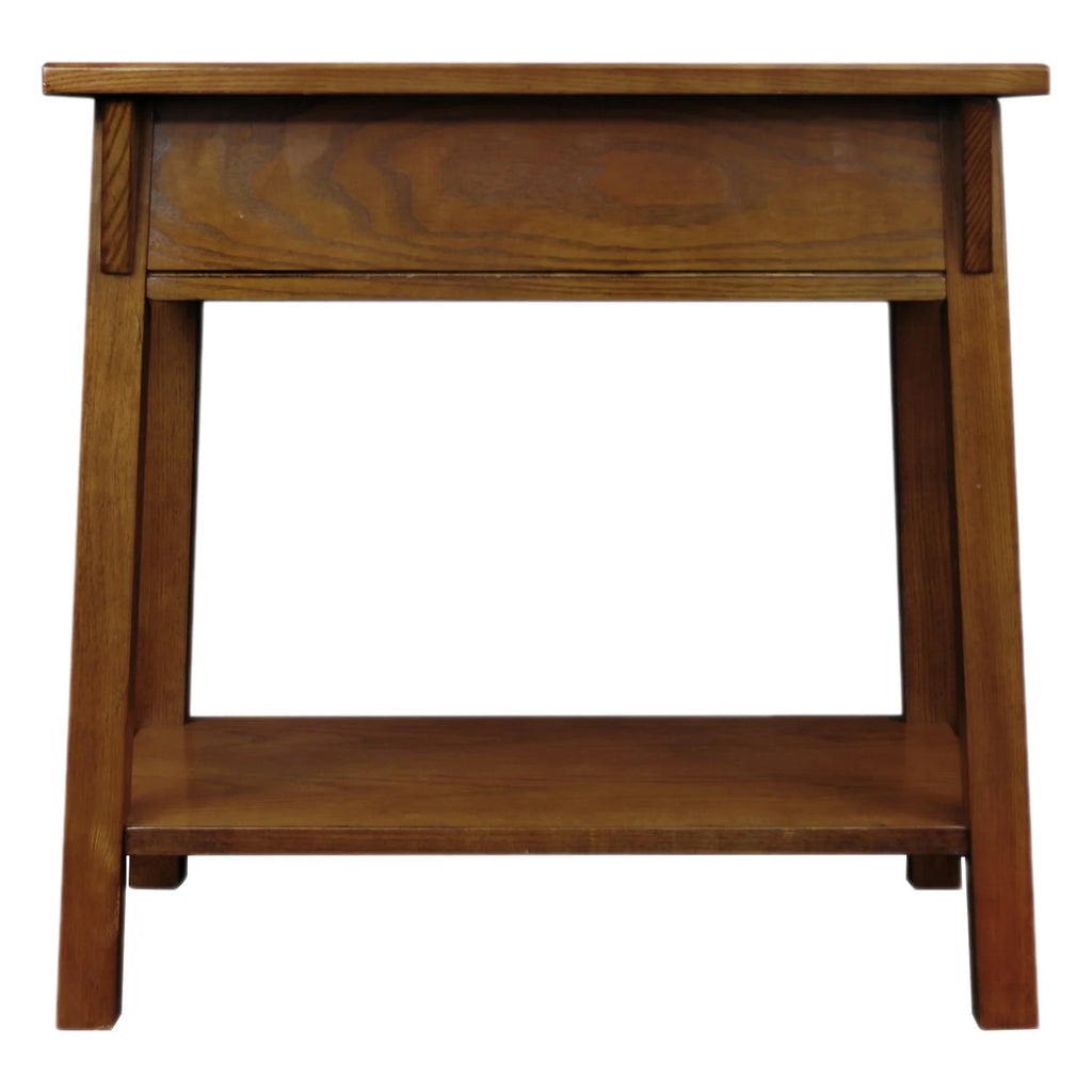 Mission End Table with Drawer Solid Wood Russet Finish R7527