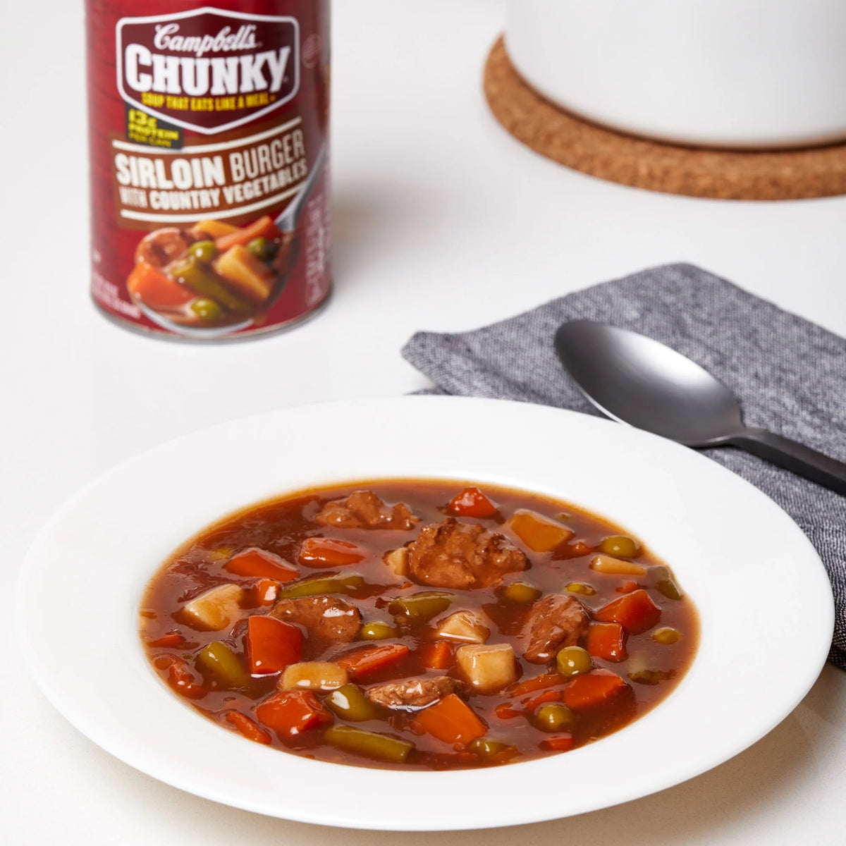 6 Pack Campbell’s Chunky Country Vegetable Beef Soup, 18.8 oz Can H819153