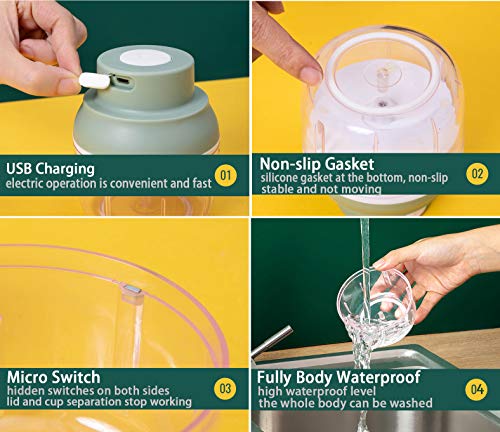 250ML Electric Mini Food Chopper with USB Charging P5877