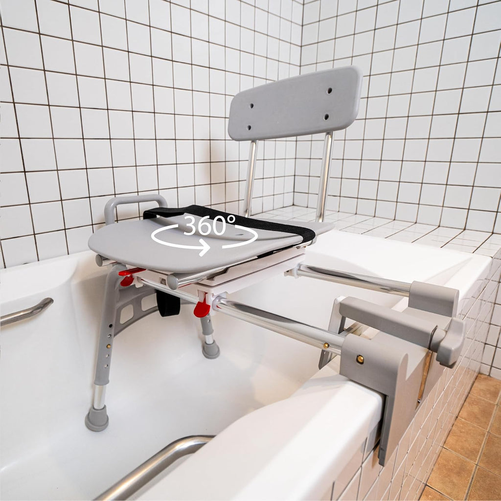 Tub-Mount Swivel Transfer Bench, 350 LBs Y61734
