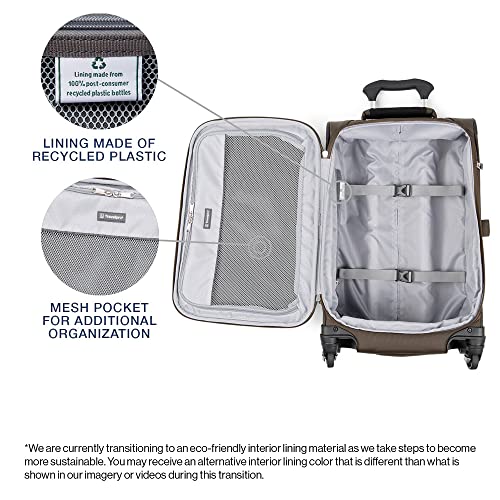 Slate Green Softside Expandable Carry On Luggage with 4 Spinner Wheels M78966