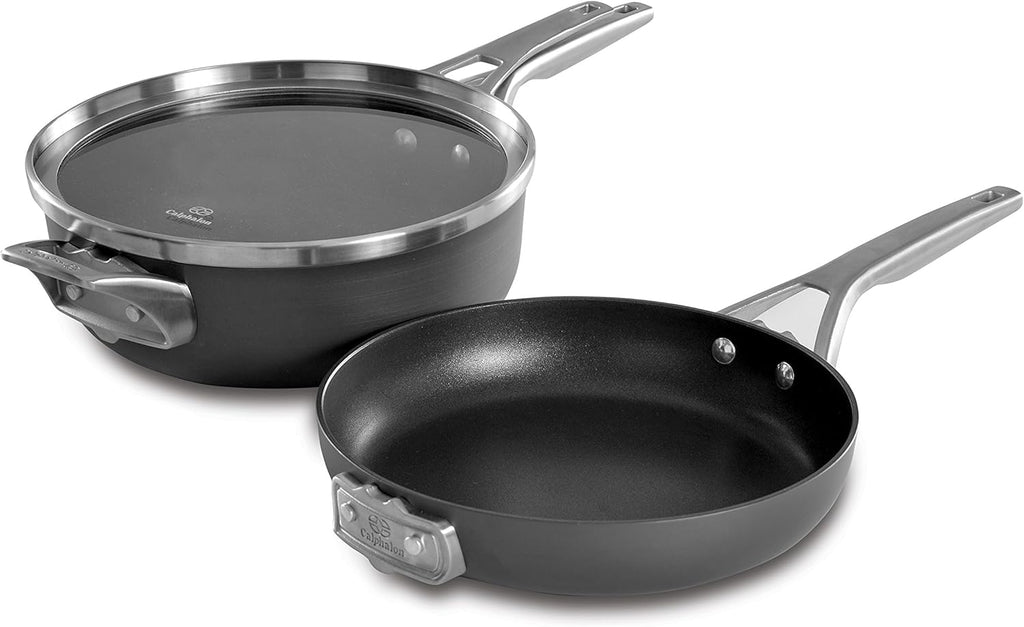3-Piece Hard Anodized Nonstick Stack Cookware Set W67783