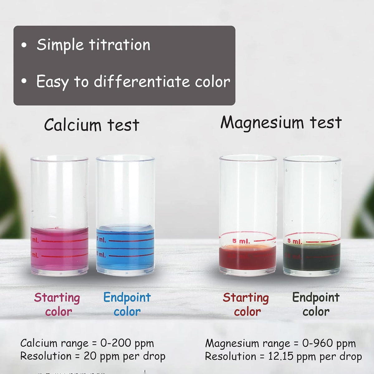 Monitor Calcium/Magnesium Low Salinity (0-5 PPT) Test KIT (120 Tests) Z313