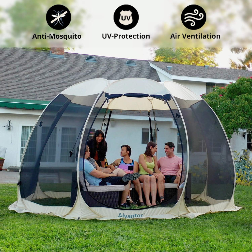 Beige 6'x6' Pop Up Screen House Tent C614611