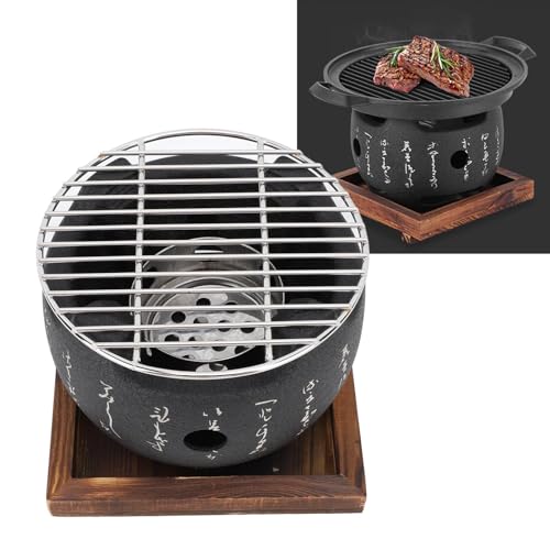 Mini Portable Round Aluminum Alloy Charcoal Hibachi Grill T977