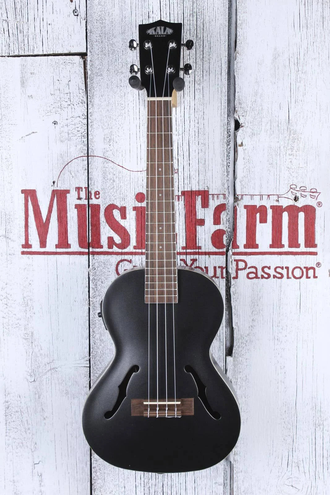 Metallic Black Archtop Tenor Ukulele W9664