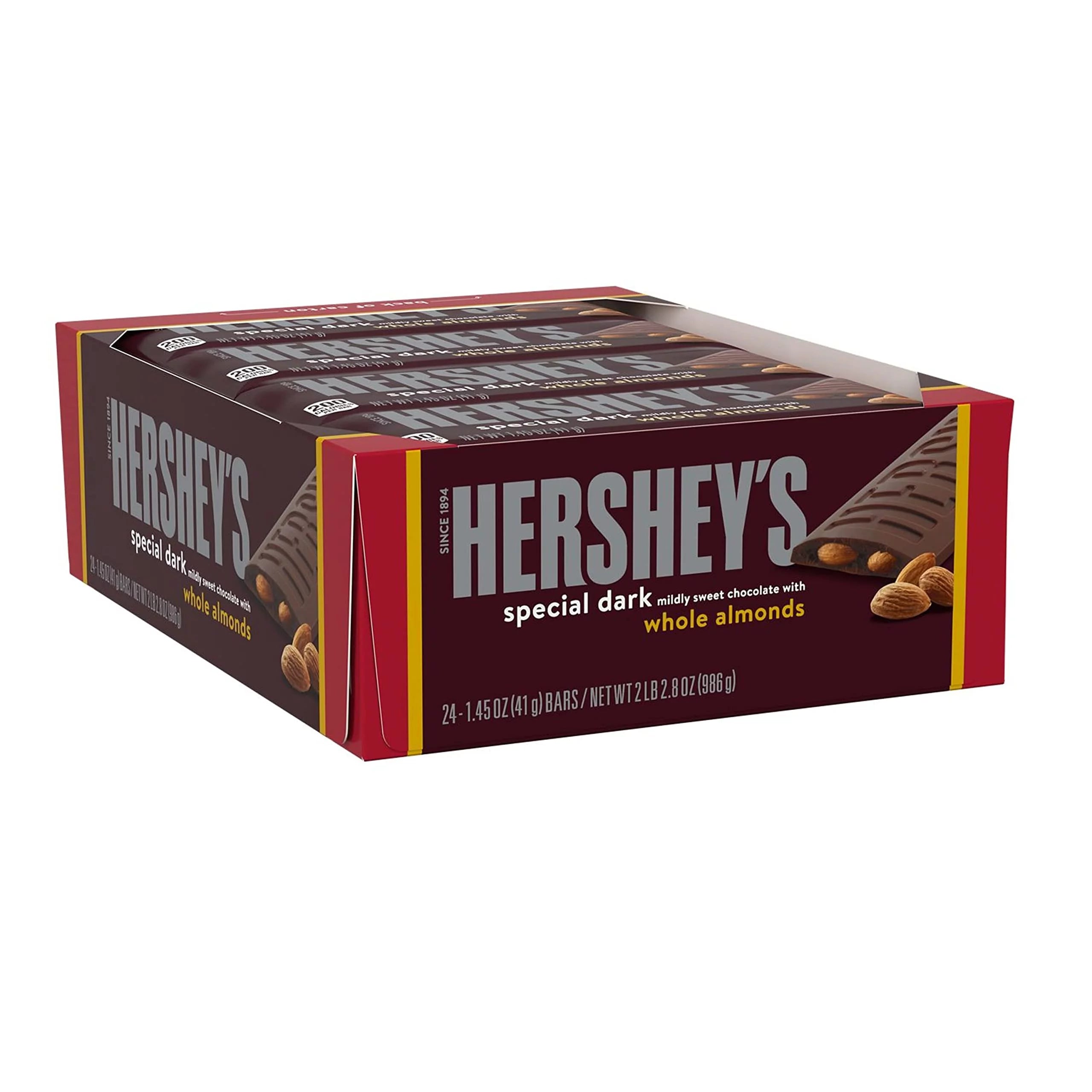 1.45 Oz Dark Chocolate Almond Candy Bars (24 Count) E402