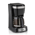 5 Cup Drip Coffee Maker with Glass Carafe, Black & Stainless Steel O87000
