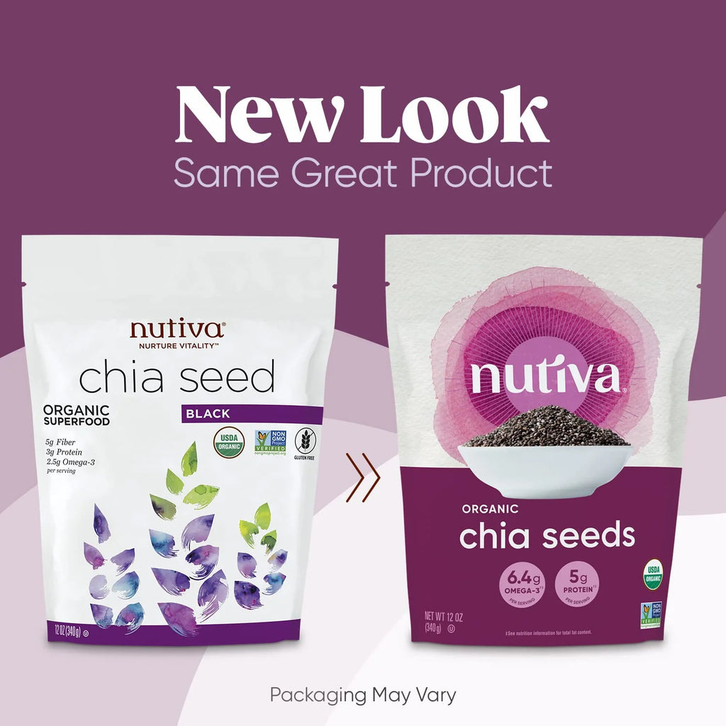 Organic Raw Black Chia Seeds, 12 Oz Q229