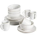 12 PCS Ceramic Dinnerware Set Arctic White X4498