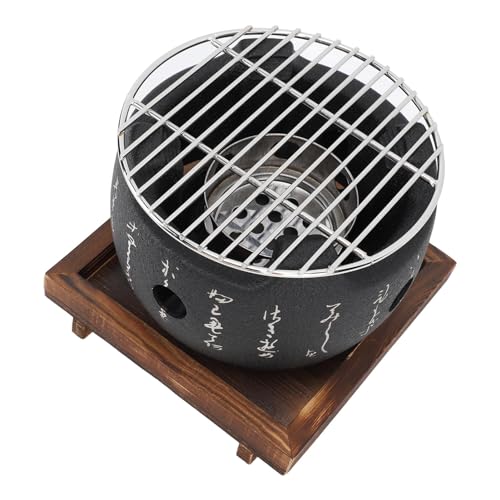 Mini Portable Round Aluminum Alloy Charcoal Hibachi Grill T977