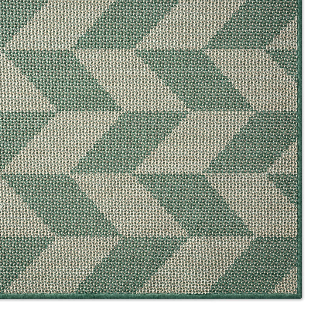 Beige/Green 5'2"x7'2" Indoor/Outdoor Area Rug Y234