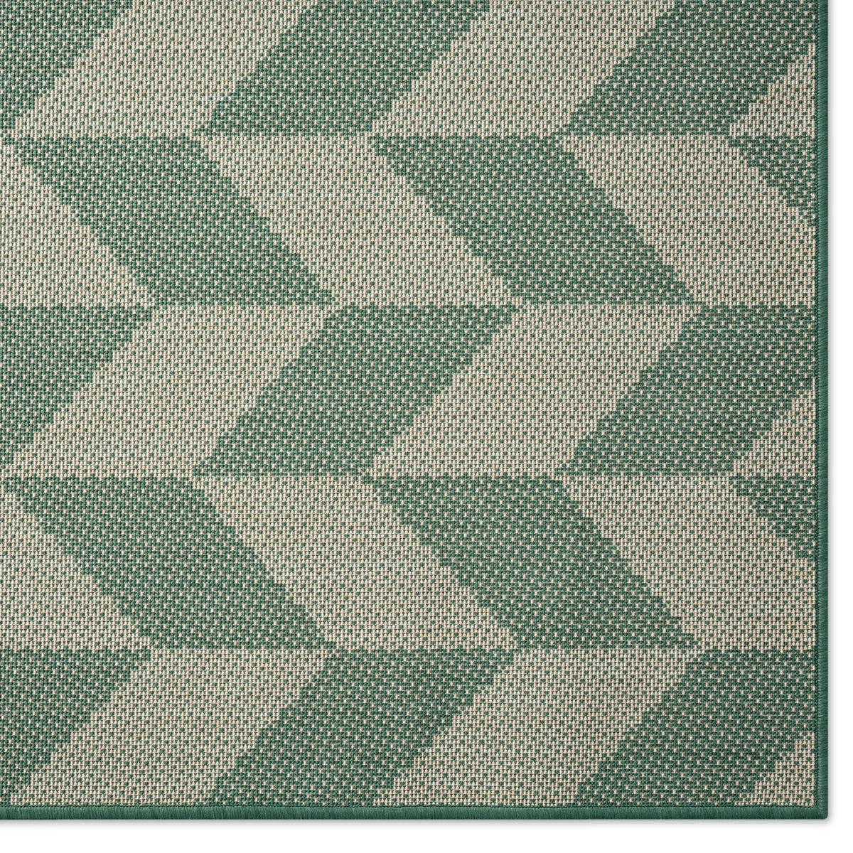 Beige/Green 5'2"x7'2" Indoor/Outdoor Area Rug Y234