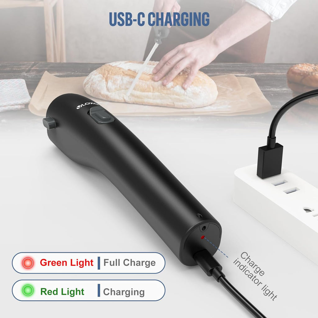 Cordless Electric Knife with Safety Lock Include 2 Blades B809109