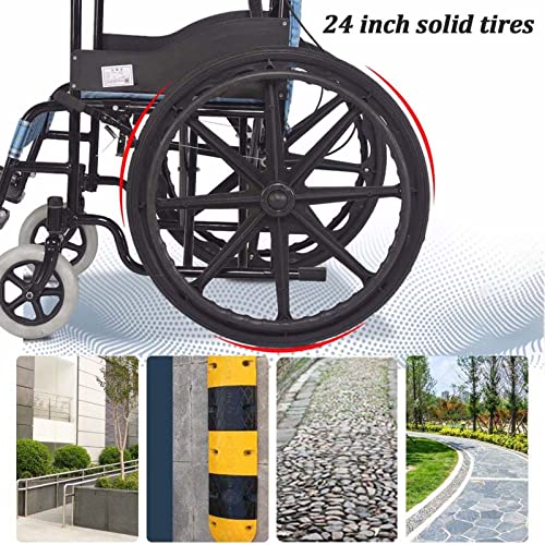 Extra-Wide Heavy Duty Bariatric Folding Wheelchair, 20" Wide Seat, Blue K89679
