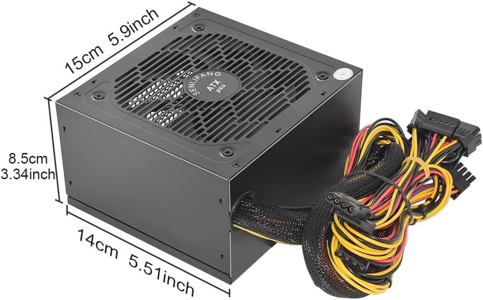 500W 80 Plus Gold Non-Modular Active PC Power Supply with 120mm Fan V36424