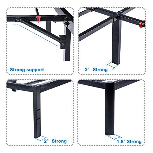 18 Inch Tall Metal Slat Bed Frame (Full) D663671