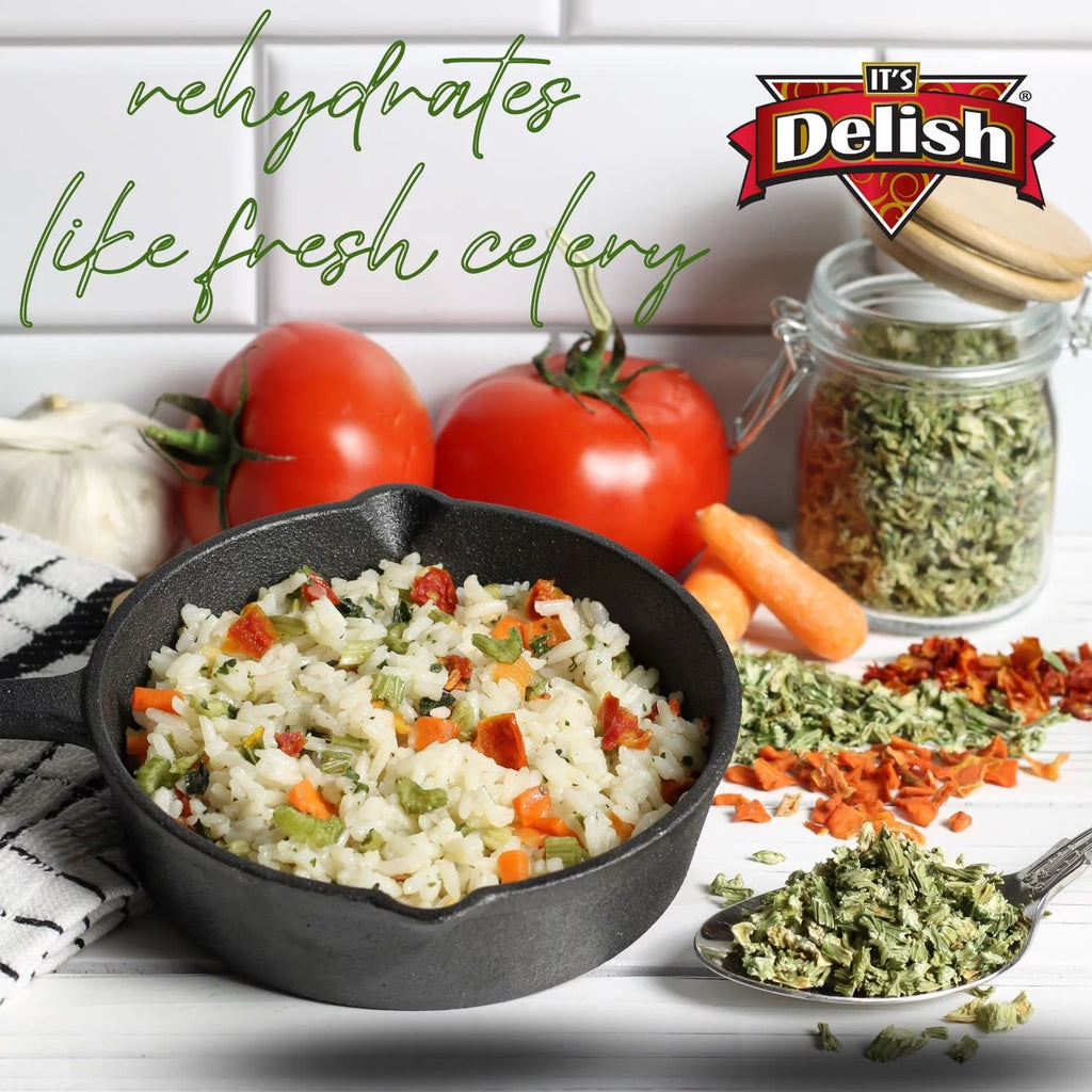 Dried Celery Flakes, 1 Lb (16 Oz) Bulk Bag, Dehydrated Chopped Crosscut Celery Stalk & Leaf F492
